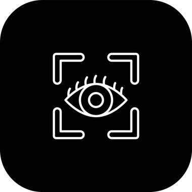 Soyut arkaplanda göz simgesi izole edildi