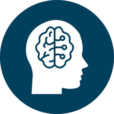 Beyin. Web simgesi basit illüstrasyon