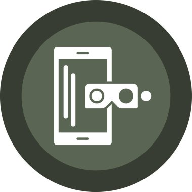 Cep telefonu. Web simgesi basit illüstrasyon