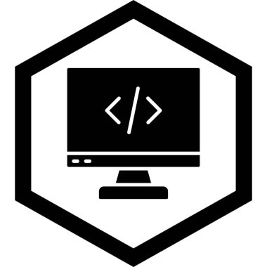 Bilgisayar. Web simgesi basit illüstrasyon