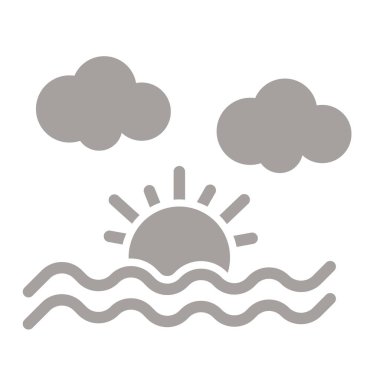 hava ve bulut simgesi, vektör tasarımı