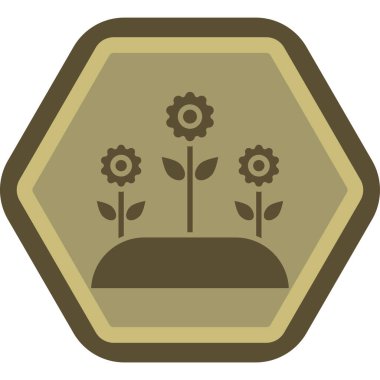 Ayçiçeği simgesinin vektör illüstrasyonu