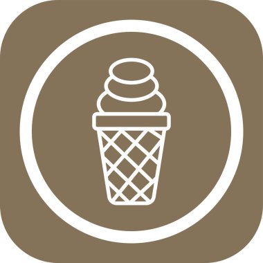 Dondurma simgesinin vektör illüstrasyonu