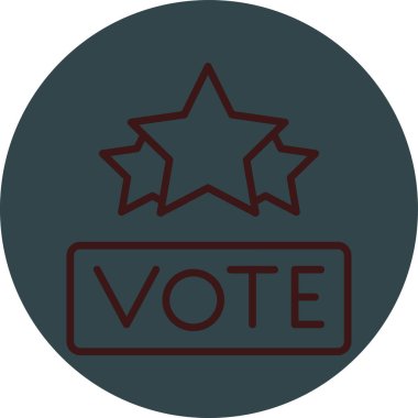 Oylama. Web simgesi basit illüstrasyon