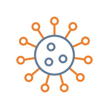 covid 19 virüs parçacık çizgisi biçimi