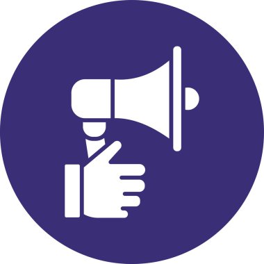 Megafon. Web simgesi basit illüstrasyon