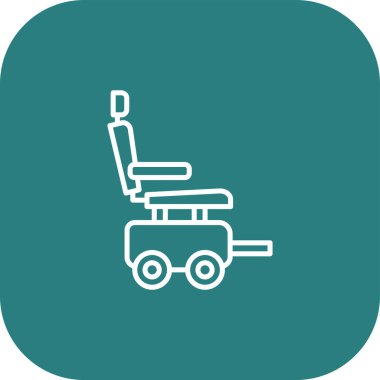 tekerlekli sandalye ikonu vektör illüstrasyonu