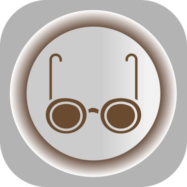 Bir gözlük simgesinin vektör çizimi