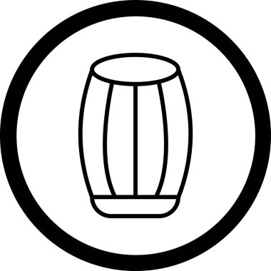 bira fıçısı simgesi, basit vektör illüstrasyonu