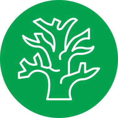 meşe simgesi, vektör illüstrasyon tasarımı