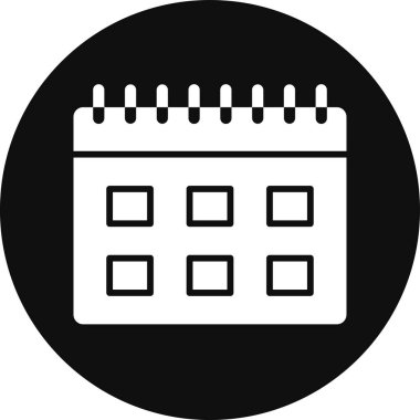 Takvim simgesi beyaz arkaplanda izole edildi