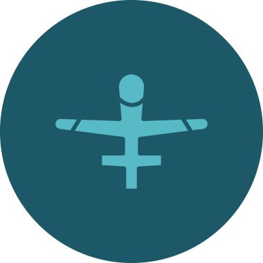 Uçak simgesinin vektör illüstrasyonu