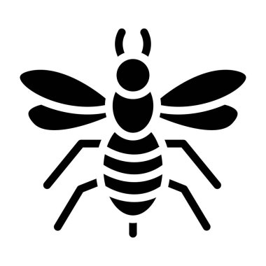 Bal arısı ikonu. düz dizayn.