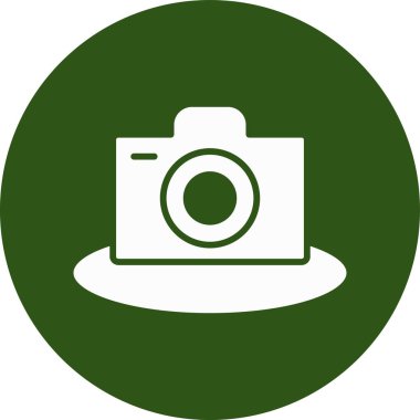 Kamera simgesi. Vektör illüstrasyonu