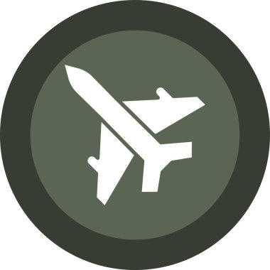 uçağın uçuş simgesi, vektör illüstrasyonu