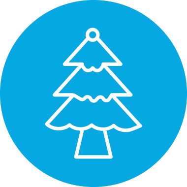 Yılbaşı ağacı. Web simgesi basit illüstrasyon