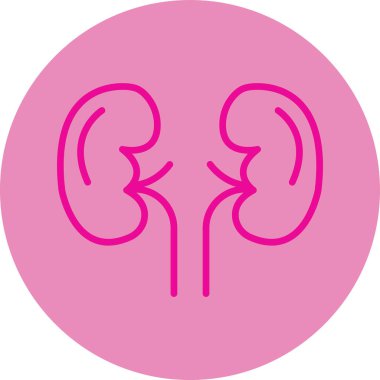 Böbrek. Web simgesi basit illüstrasyon