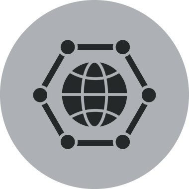 Ağ simgesinin vektör illüstrasyonu