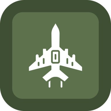 Askeri Uçak ikonu vektör illüstrasyonu