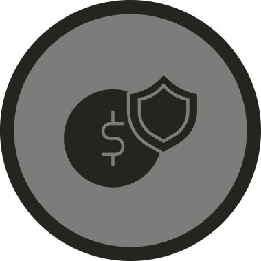 Moda tarzı arkaplanda kalkan simgesi izole edildi