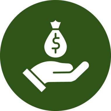 para vektörü düz renk simgesi