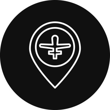 konum pin simgesi, vektör illüstrasyonu