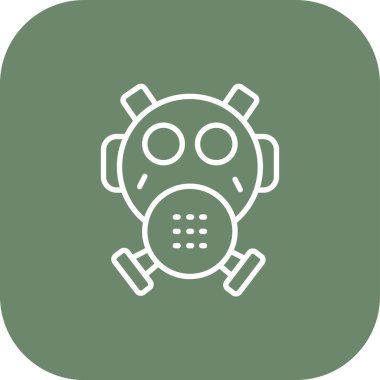 gaz maskesi simgesi, vektör çizim