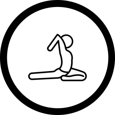 yoga simgesi vektör illüstrasyonu