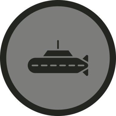 Denizaltı simgesinin vektör çizimi