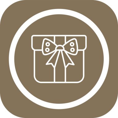 hediye simgesi, vektör çizimi