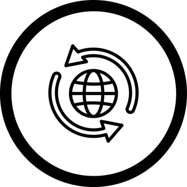 global internet. Web simgesi basit tasarım