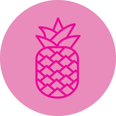 ananas ikonu vektör illüstrasyonu