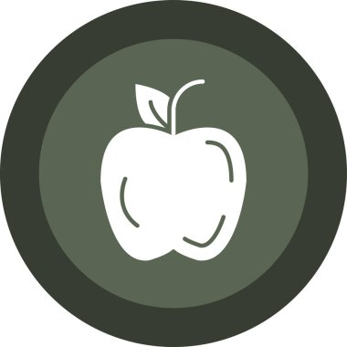 Moda tarzında izole edilmiş elma simgesi