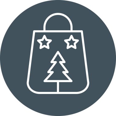 Noel ağacı simgesi, vektör illüstrasyonu