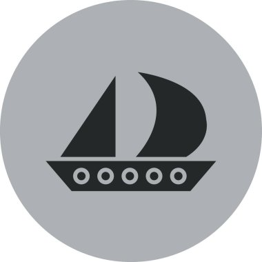 tekne ikonu vektör illüstrasyonu