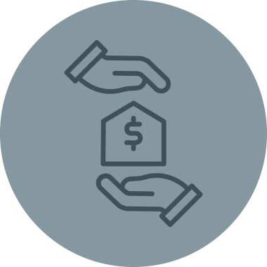 İş ve finans simgesinin vektör illüstrasyonu