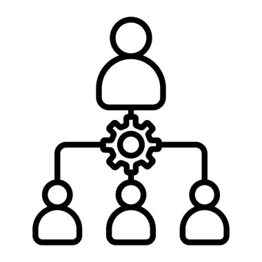 ağ vektörü ince çizgi simgesi