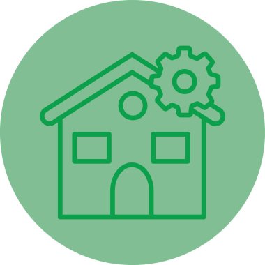 Ev. Web simgesi basit illüstrasyon