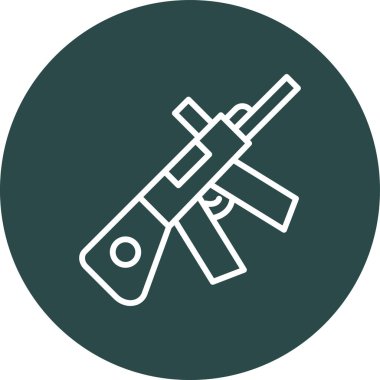 Kişisel ve ticari kullanım için vektör tüfek simgesi.