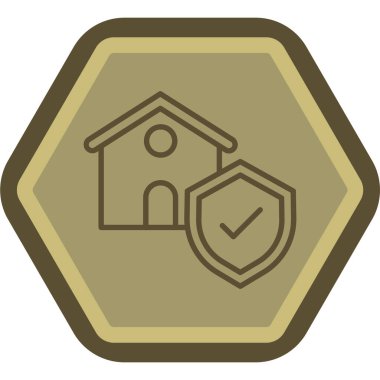 Moda Biçimli Ev Simgesi İzole Arkaplan