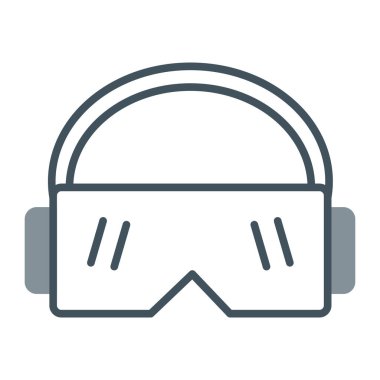 kulaklık vektörü düz renk simgesi