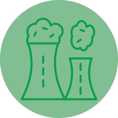 Nükleer güç simgesinin vektör illüstrasyonu