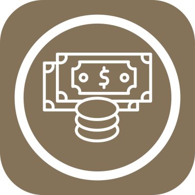 Para para para ikonu vektör illüstrasyonu