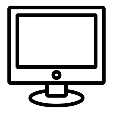 Bilgisayar ekran simgesini ana hat biçiminde izleName