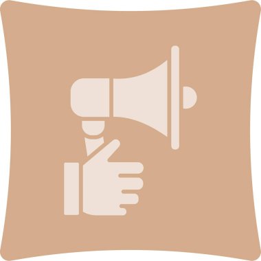 Moda biçimi izole edilmiş arkaplanda megafon simgesi