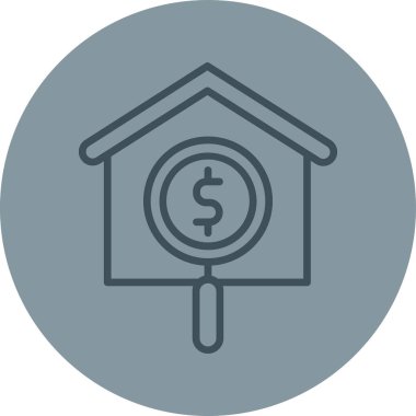 Gayrimenkul düz vektör simgesi