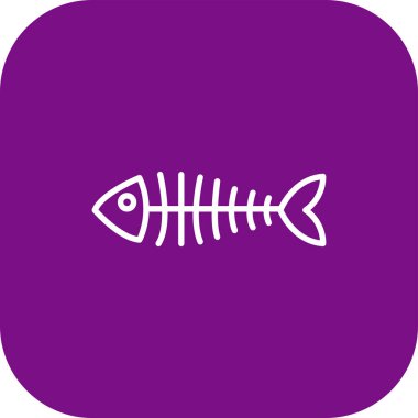 Balık simgesinin vektör illüstrasyonu