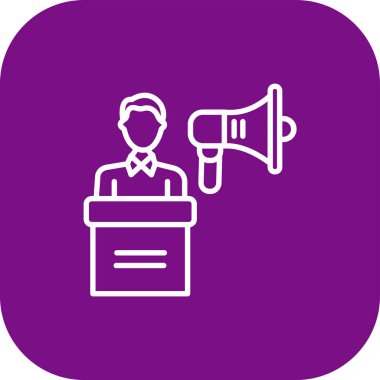 Kampanya web simgesi, vektör illüstrasyonu