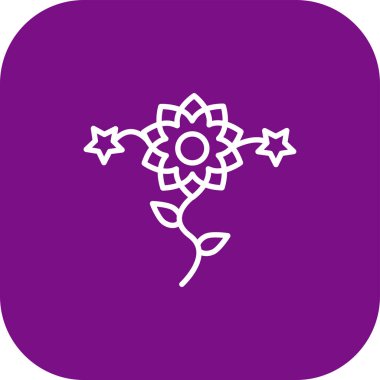 çiçek simgesi vektör illüstrasyonu