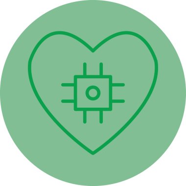 Kalp. Web simgesi basit tasarım